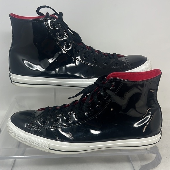 CONVERSE ALL STAR Sz 13 Mens Patent Leather Chuck Taylor Hightops Athletic Shoes - Picture 3 of 11